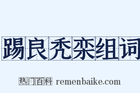 踢良秃栾组词是什么意思的图片